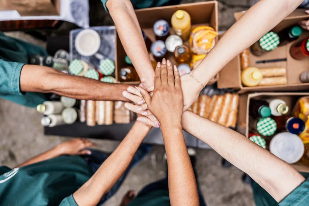 community helping each other in emergency